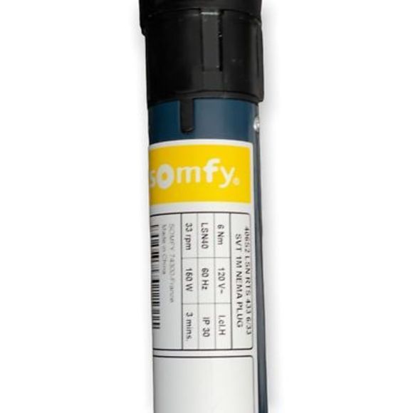 Somfy 74300 France Tubular Motor Roller Blind Black 120V 33 RPM 3 Minutes 1m - Picture 7 of 12